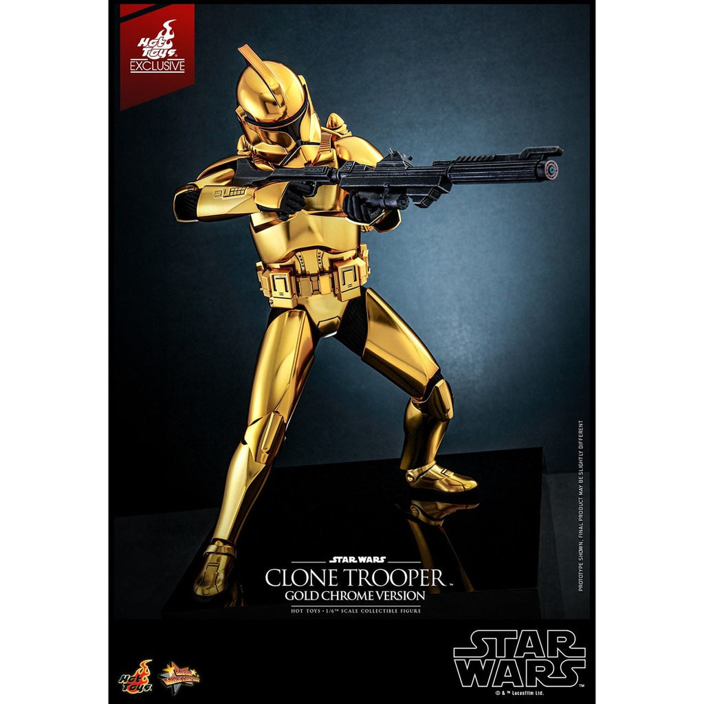 Productafbeelding Star Wars – Clone Trooper Actiefiguur 1:6 Gold Chrome Version Exclusive