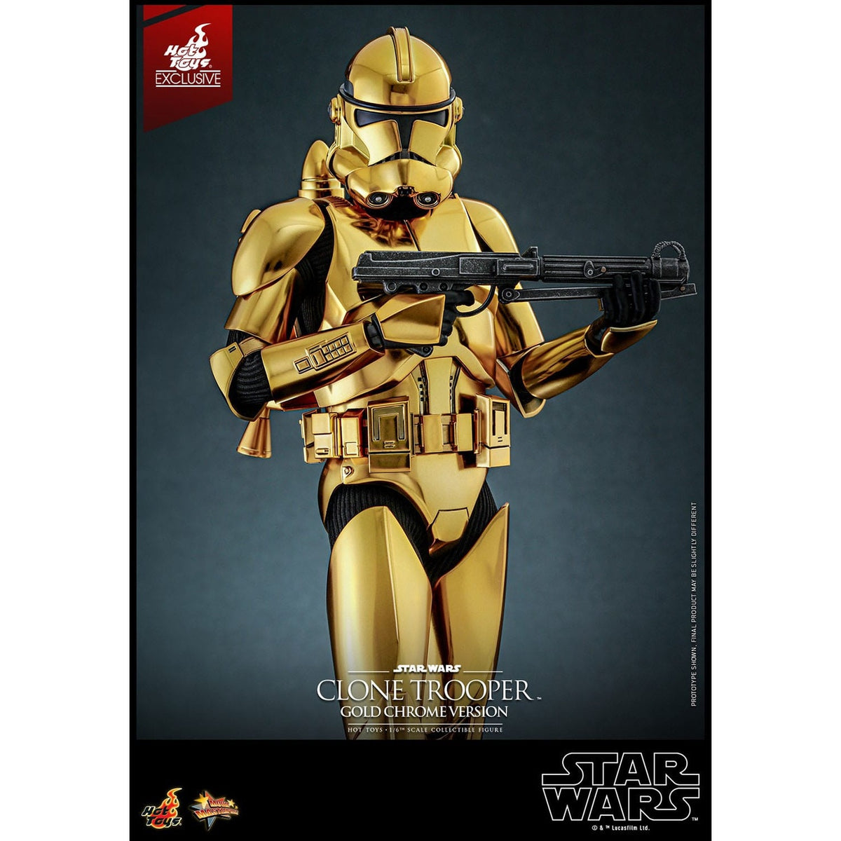 Productafbeelding Star Wars – Clone Trooper Actiefiguur 1:6 Gold Chrome Version Exclusive