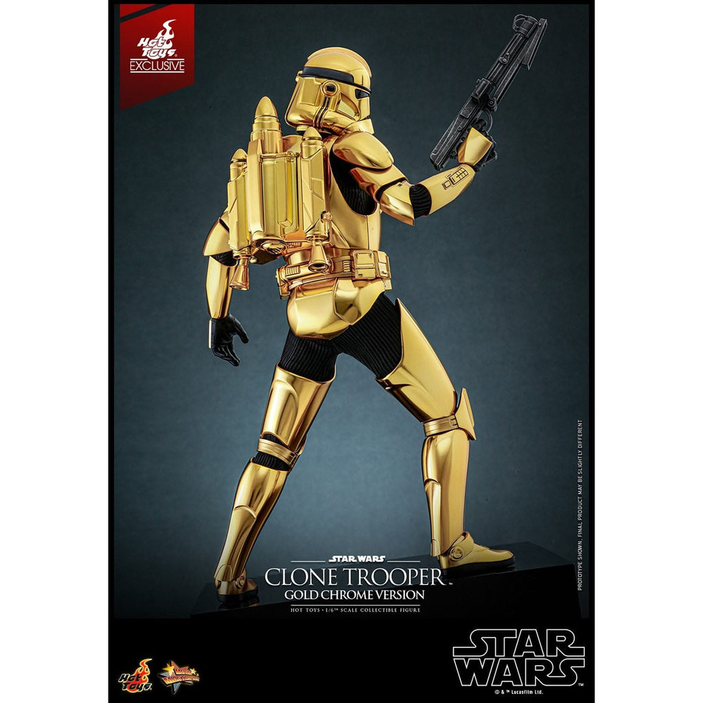 Productafbeelding Star Wars – Clone Trooper Actiefiguur 1:6 Gold Chrome Version Exclusive
