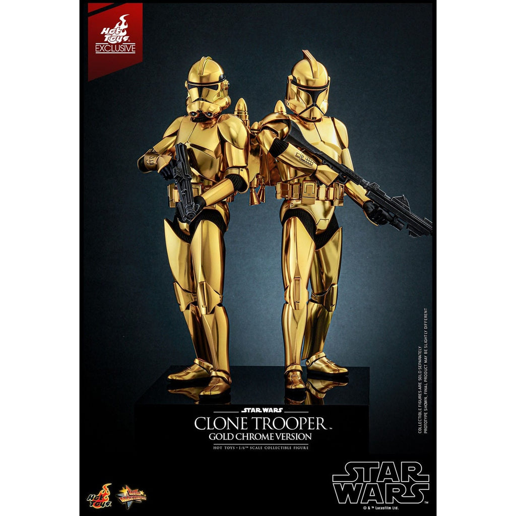 Productafbeelding Star Wars – Clone Trooper Actiefiguur 1:6 Gold Chrome Version Exclusive