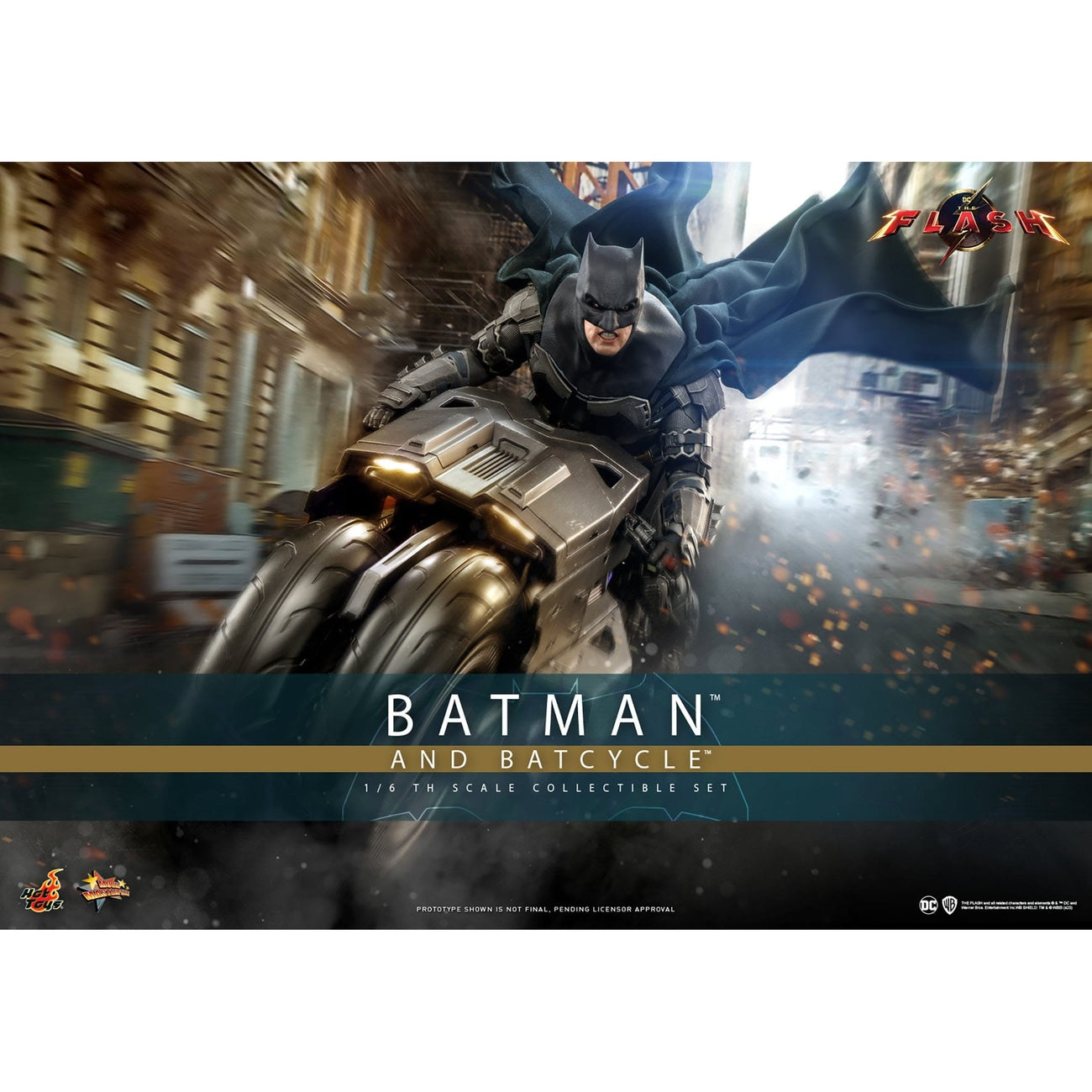 Productafbeelding The Flash – Batman & Batcycle Masterpiece 1:6 Actiefigurenset
