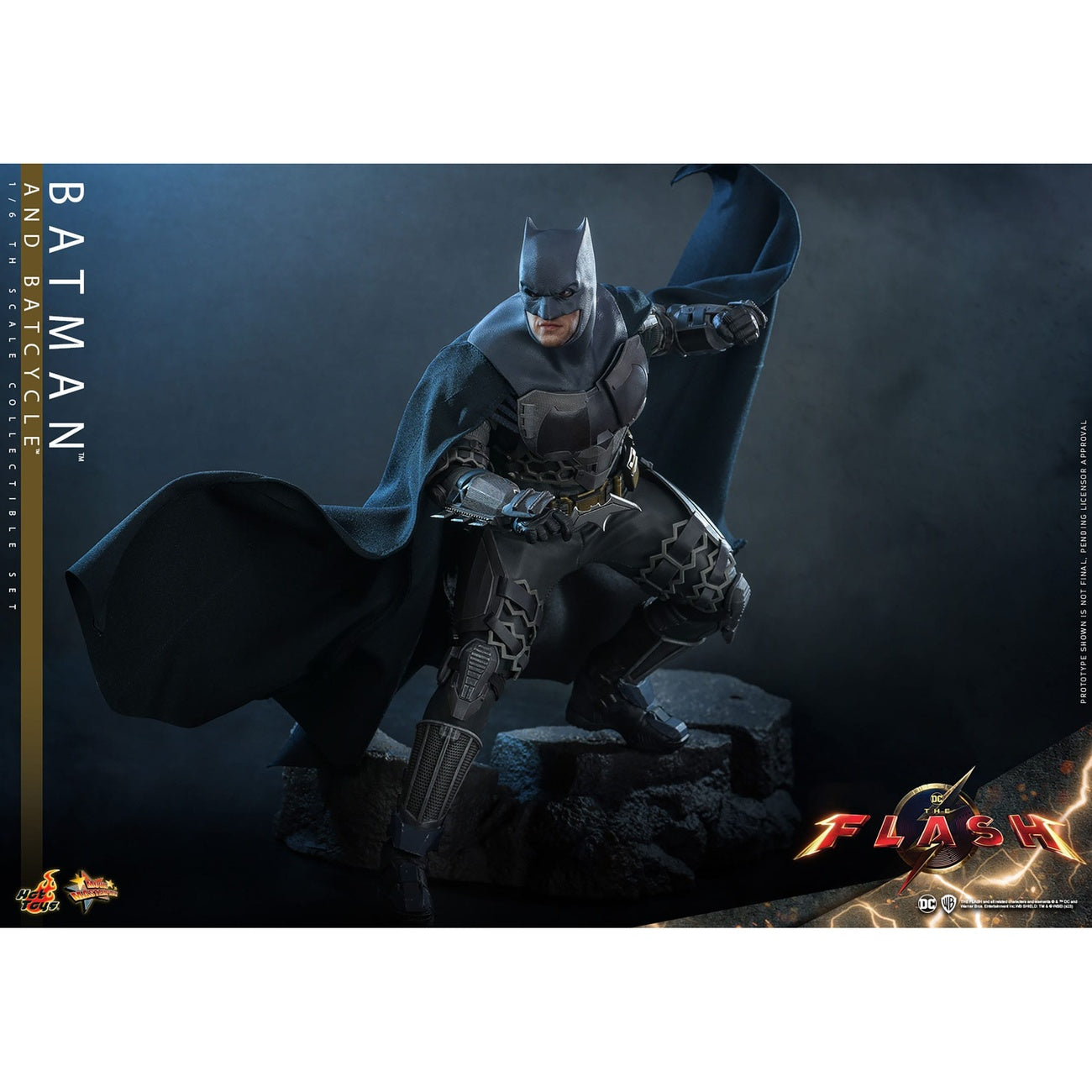 Productafbeelding The Flash – Batman & Batcycle Masterpiece 1:6 Actiefigurenset