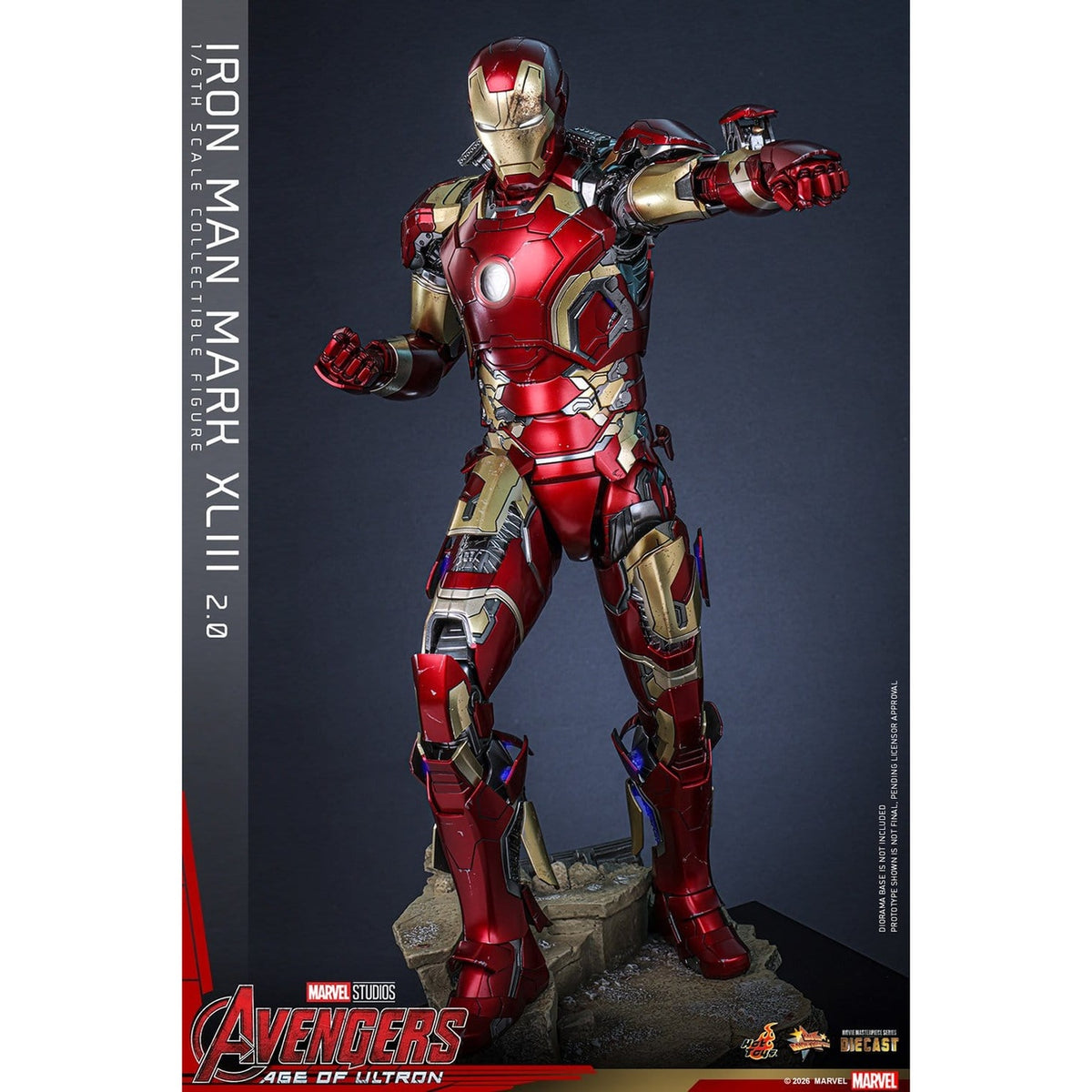 Productafbeelding Avengers: Age of Ultron - Iron Man Mark XLIII Masterpiece Diecast 1:6 Actiefiguur