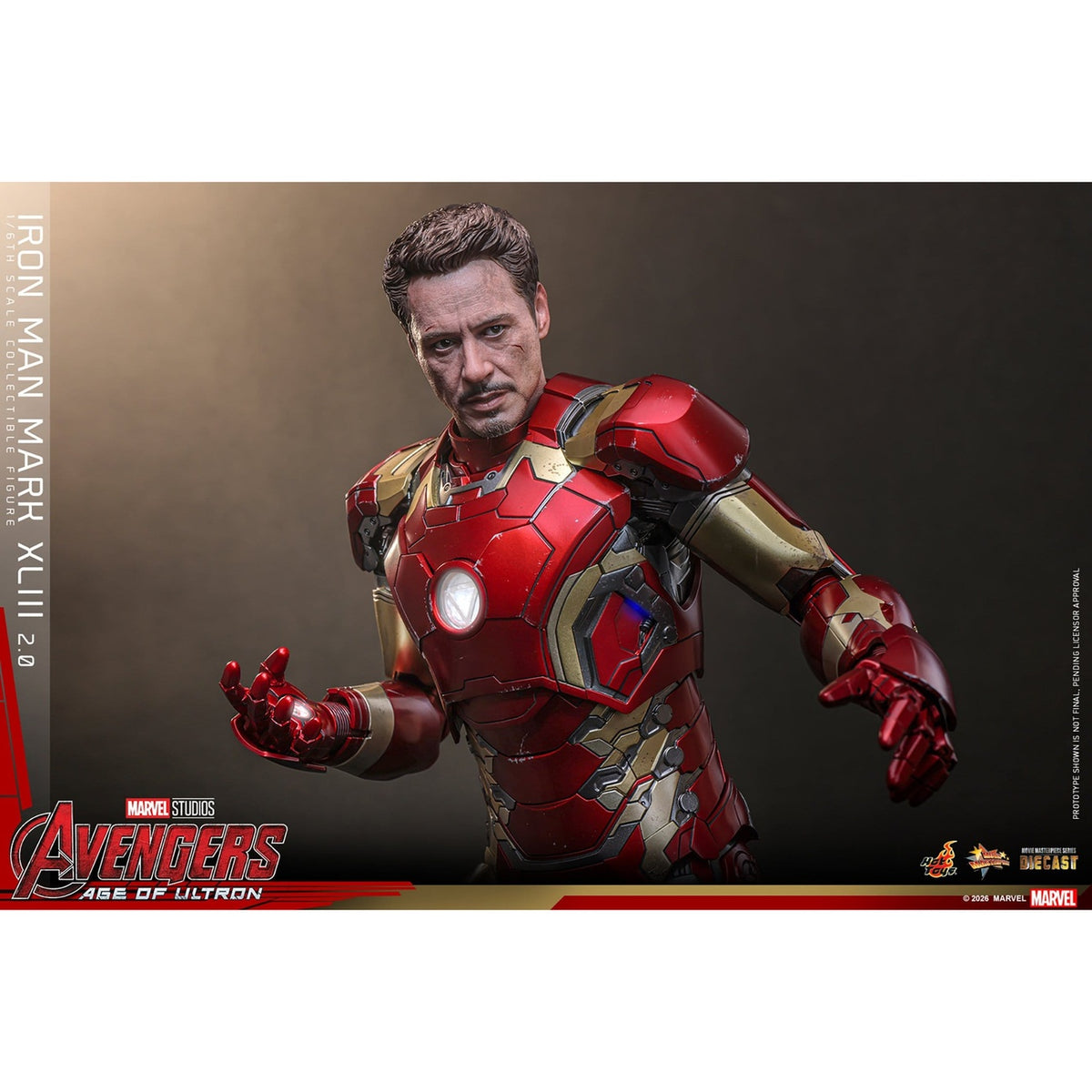 Productafbeelding Avengers: Age of Ultron - Iron Man Mark XLIII Masterpiece Diecast 1:6 Actiefiguur