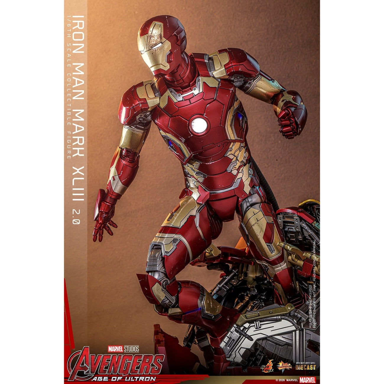 Productafbeelding Avengers: Age of Ultron - Iron Man Mark XLIII Masterpiece Diecast 1:6 Actiefiguur
