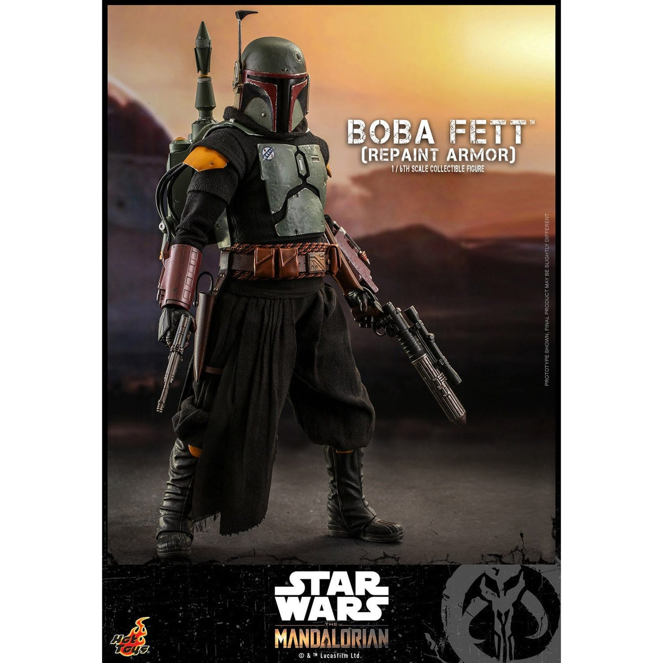 Productafbeelding Star Wars: The Mandalorian – Boba Fett Actiefiguur 1:6 Repaint Armor Special Edition