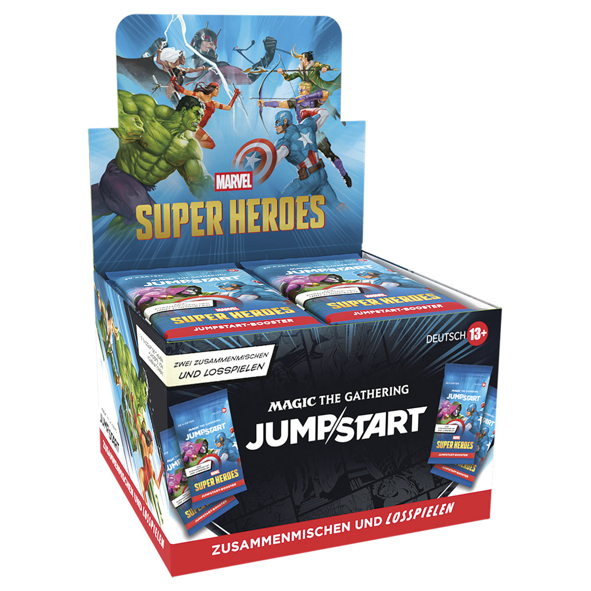 Productafbeelding Marvel Super Heroes Jumpstart Booster Duitse versie – Magic: The Gathering Display