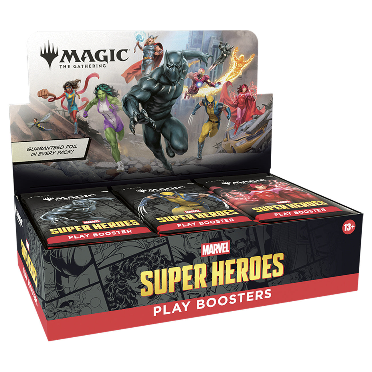 Productafbeelding Marvel Super Heroes Play Booster Engelse versie – Magic: The Gathering Display