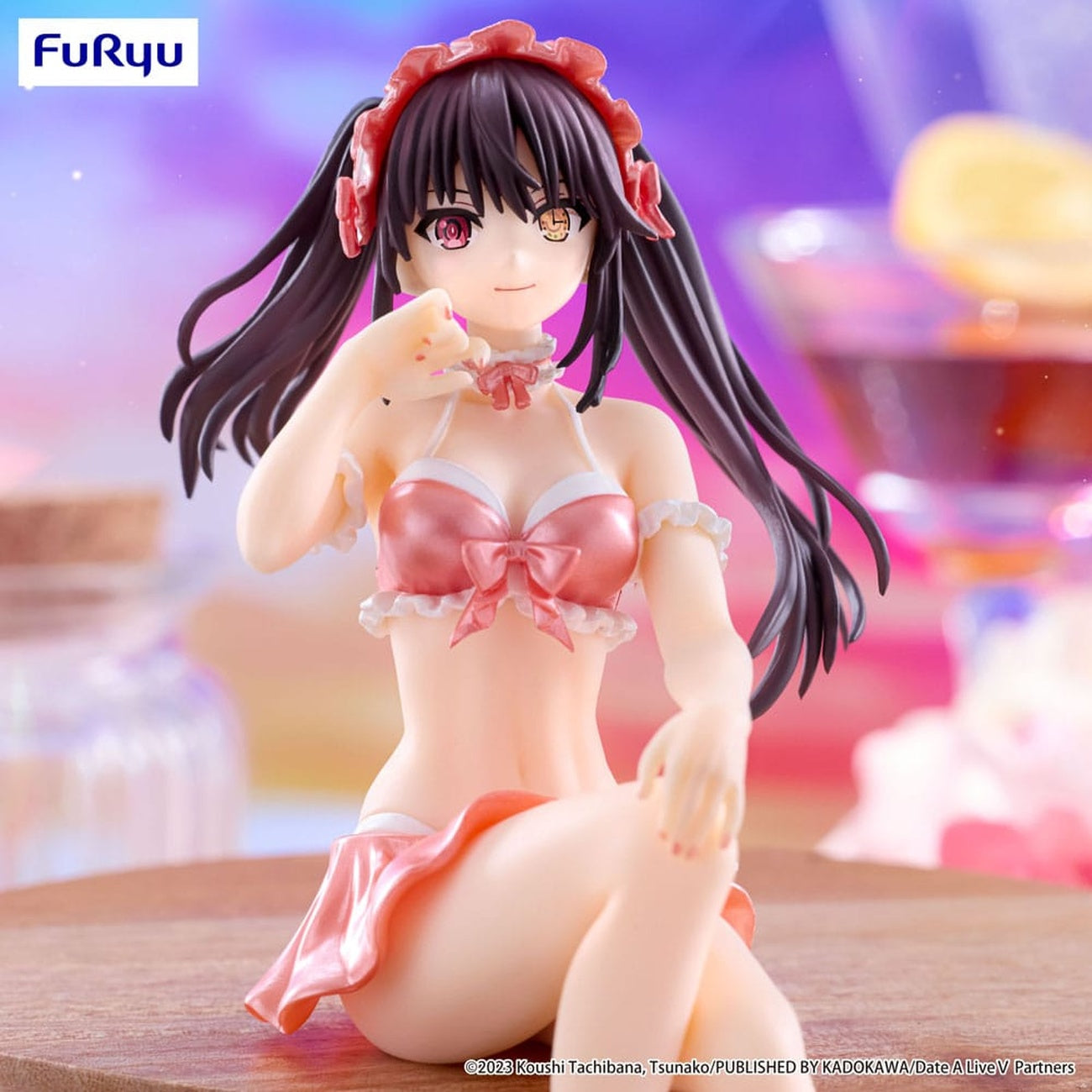 Product image Date A Live V Noodle Stopper PVC Statue Kurumi Tokisaki Swimsuit Pastel Red Color Ver. 15 cm