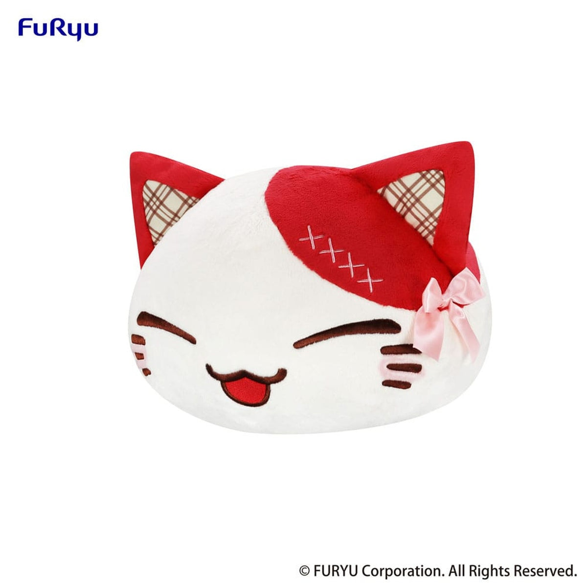 Productafbeelding Nemuneko Cat Sweet grote pluchen figuur rood 35 cm