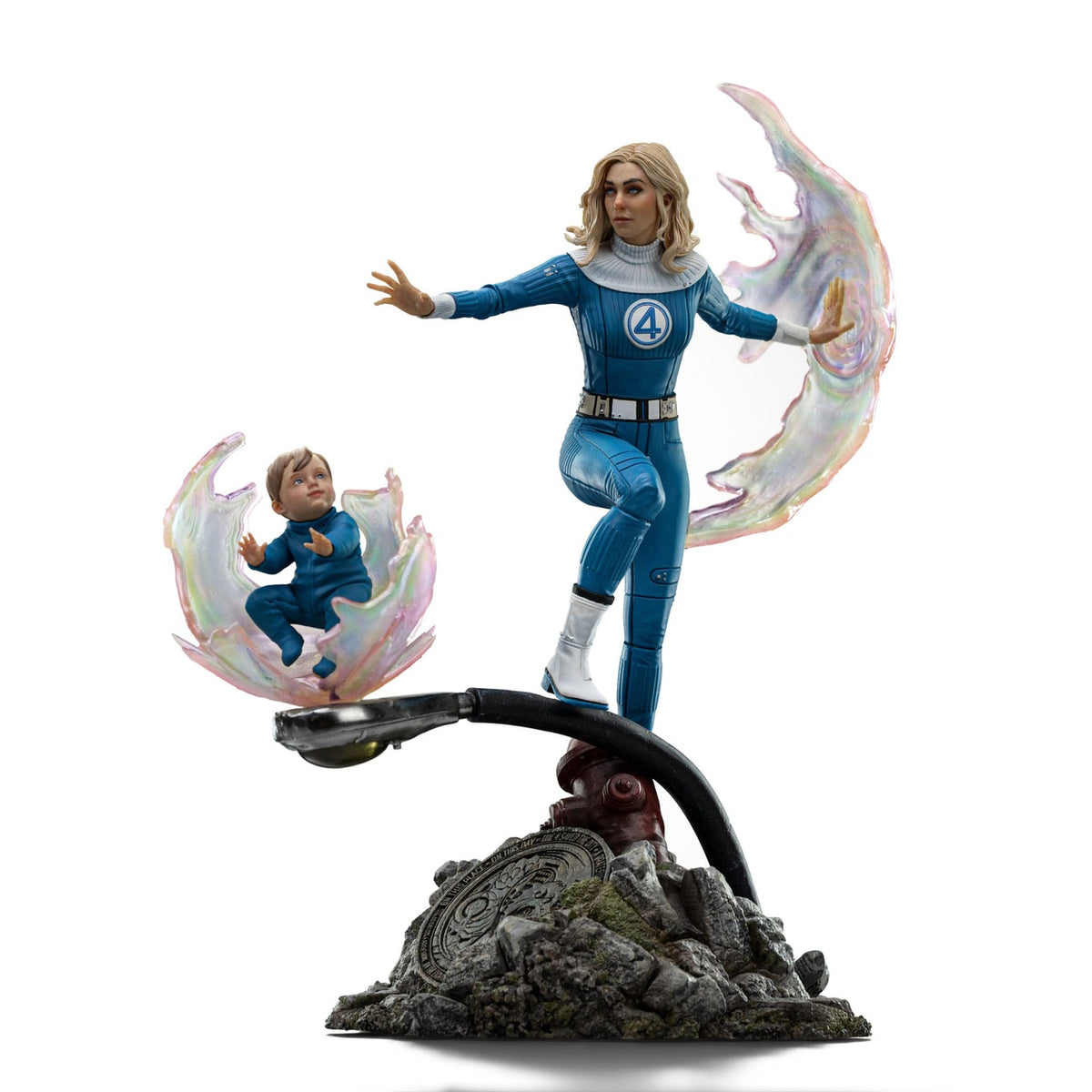 Productafbeelding Fantastic Four Art Scale Statue 1/10 Invisible Woman en Franklin 28 cm