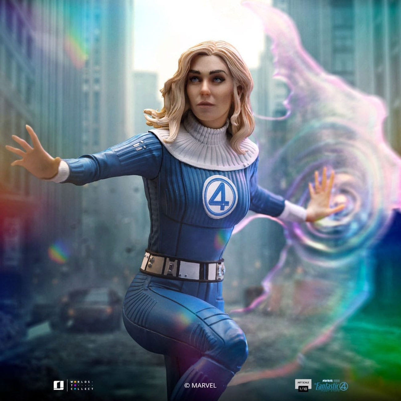 Productafbeelding Fantastic Four Art Scale Statue 1/10 Invisible Woman en Franklin 28 cm