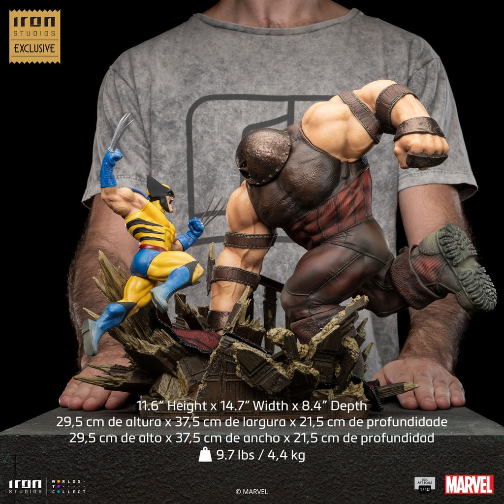 Productafbeelding Marvel BDS Art Scale Statue 1/10 Wolverine vs Juggernaut heo EU Exclusive 30 cm