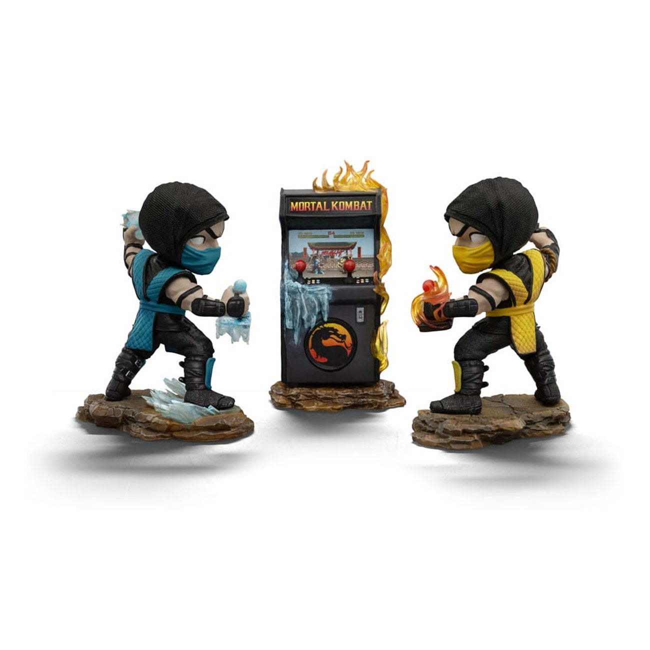 Productafbeelding Mortal Kombat Mini Co. PVC Figuren Scorpion vs Subzero Arcade Set 15 cm