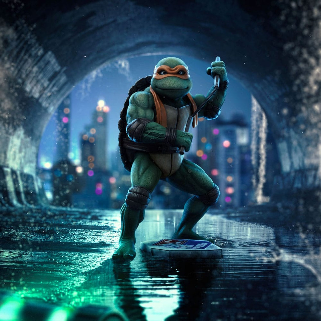 Productafbeelding Teenage Mutant Ninja Turtles Art Scale Beeld 1/10 Michelangelo 19 cm