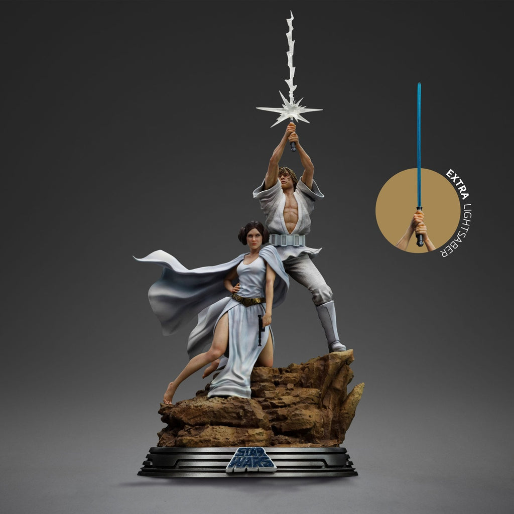 Productafbeelding Star Wars Deluxe Art Scale Beeld 1/10 Luke en Leia 41 cm