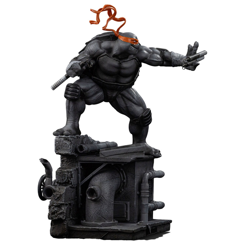 Productafbeelding Teenage Mutant Ninja Turtles Art Scale Statue 1/10 Michelangelo Zwart-wit Variant 26 cm heo exclusive