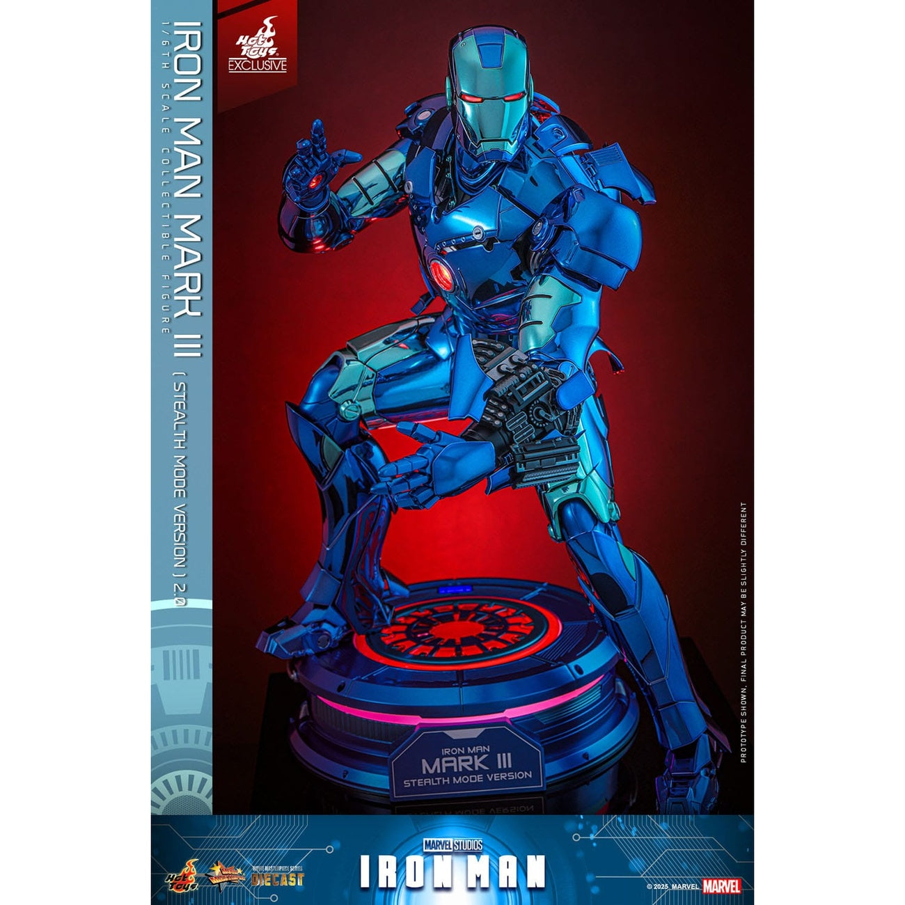 Product image Iron Man Movie Masterpiece Diecast Action Figure 1/6 Iron Man Mark III (Stealth Mode Ver.) 2.0 Hot Toys Exclusive 33 cm