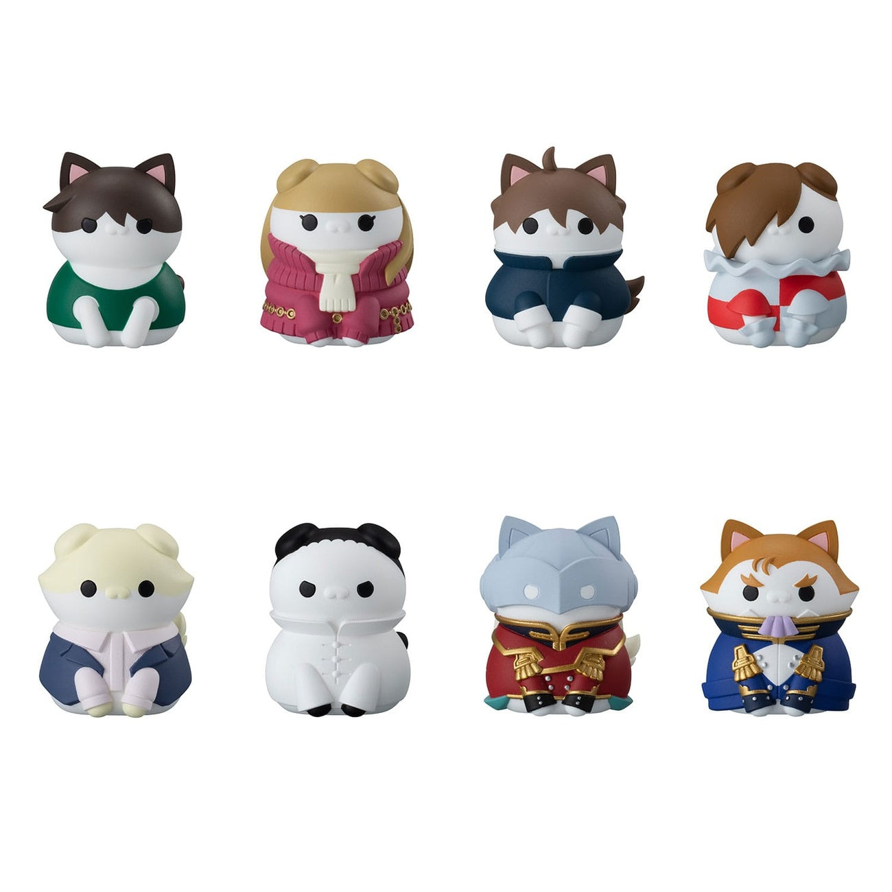 Product image Mobile Suit Gundam Mega Cat Project New Mobile Report Gundam Wing Nyandam Collectible Figures Cats Transformation Mission Accomplished! 3 cm Assortment (8)