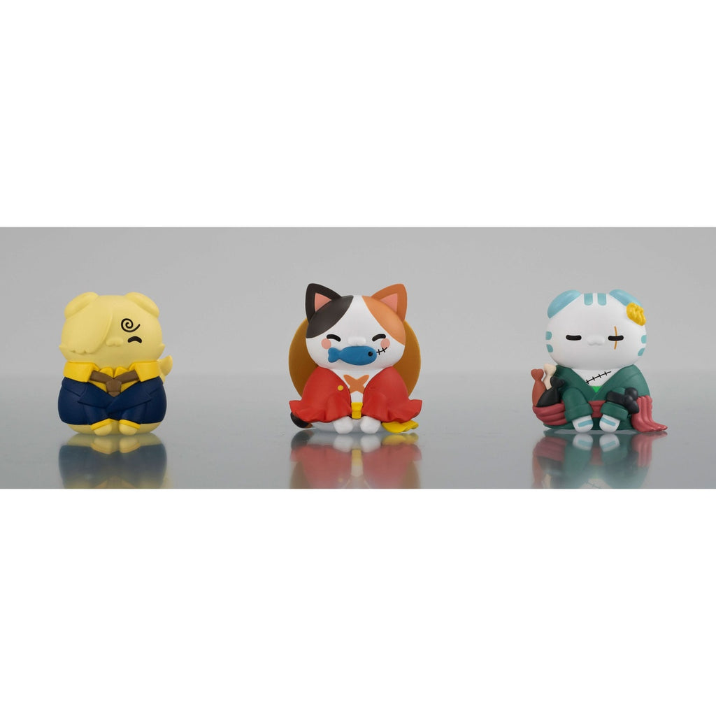 Productafbeelding One Piece Mega Cat Project verzamelfiguren 3-pack Nyan Piece Nyan! Happy Trio 2024 Limited Ver. 3 cm