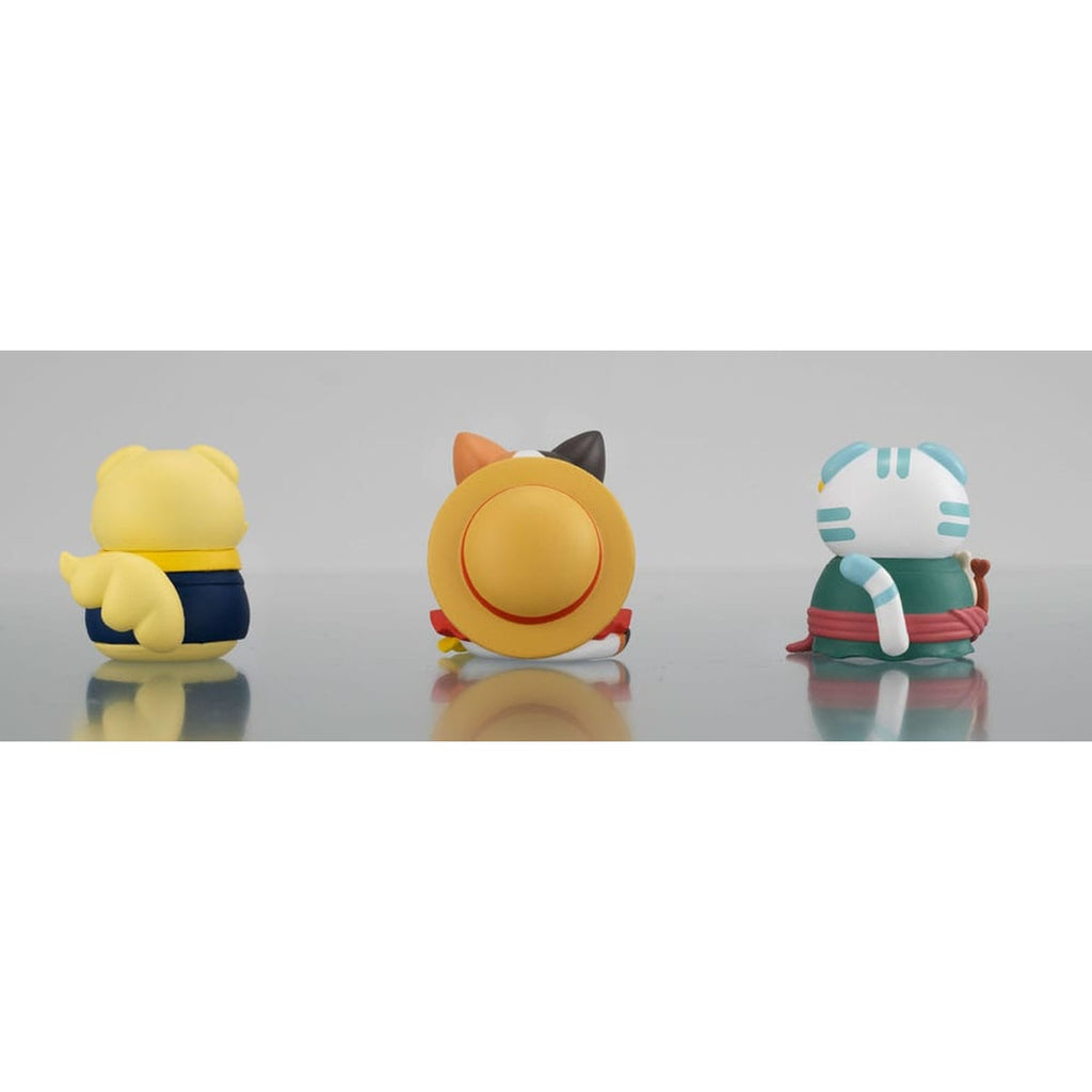 Productafbeelding One Piece Mega Cat Project verzamelfiguren 3-pack Nyan Piece Nyan! Happy Trio 2024 Limited Ver. 3 cm
