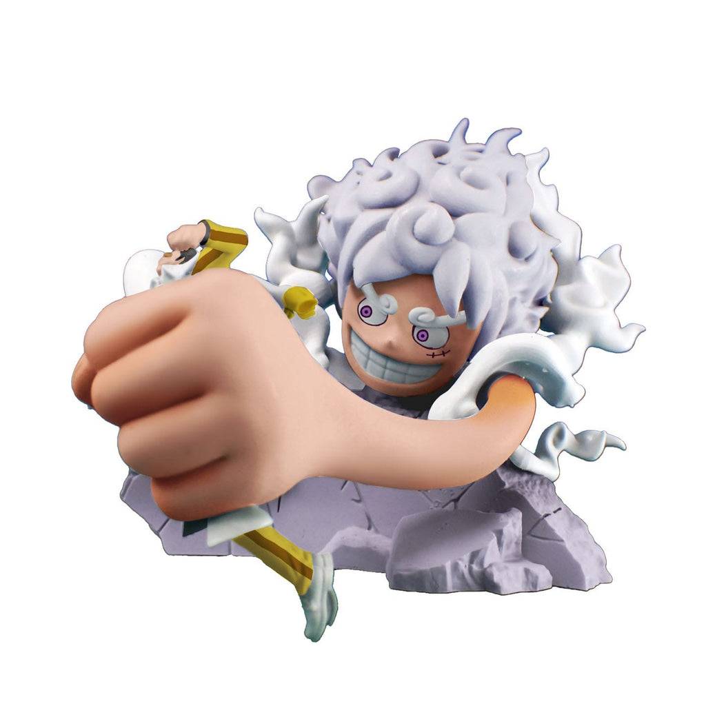 Productafbeelding One Piece Petitrama PVC Mini-standbeeld Logbox Re Birth Egghead Set 9 cm