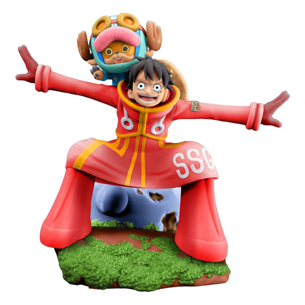 Productafbeelding One Piece Petitrama PVC Mini-standbeeld Logbox Re Birth Egghead Set 9 cm
