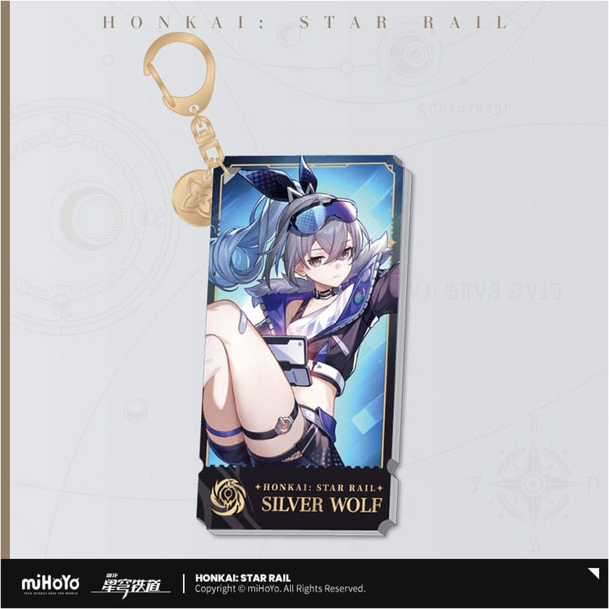 Productafbeelding Honkai: Star Rail Personage Acryl Sleutelhanger Silver Wolf 9 cm