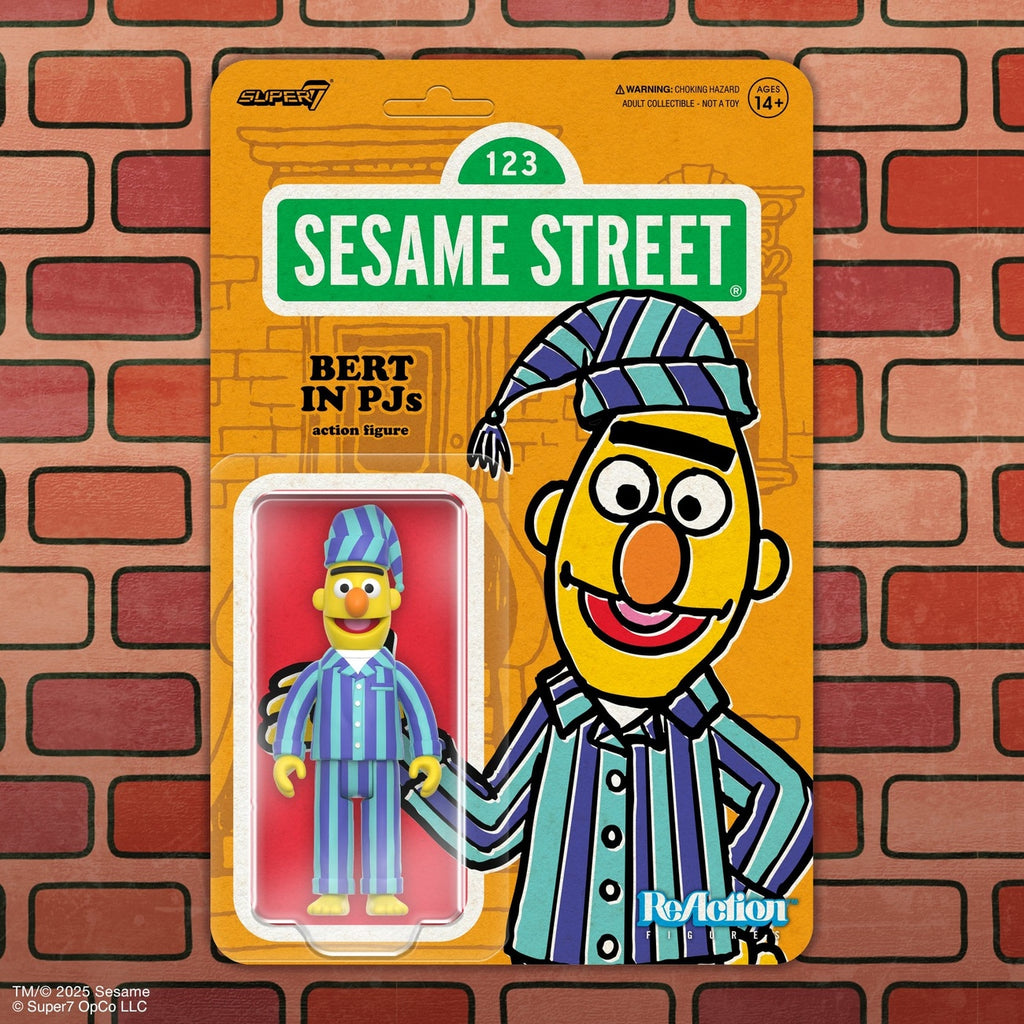 Productafbeelding Sesamstraat ReAction Actiefiguur Wave 06 Bert (PJ) 10 cm