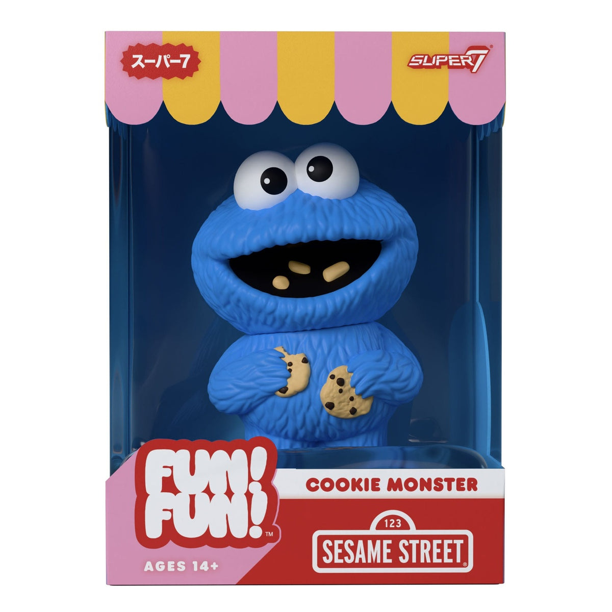 Productafbeelding Sesamstraat FUN! FUN! Soft Vinyl Figuur Wave 02 Cookie Monster 13 cm