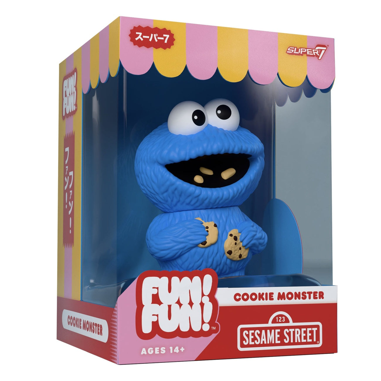 Productafbeelding Sesamstraat FUN! FUN! Soft Vinyl Figuur Wave 02 Cookie Monster 13 cm