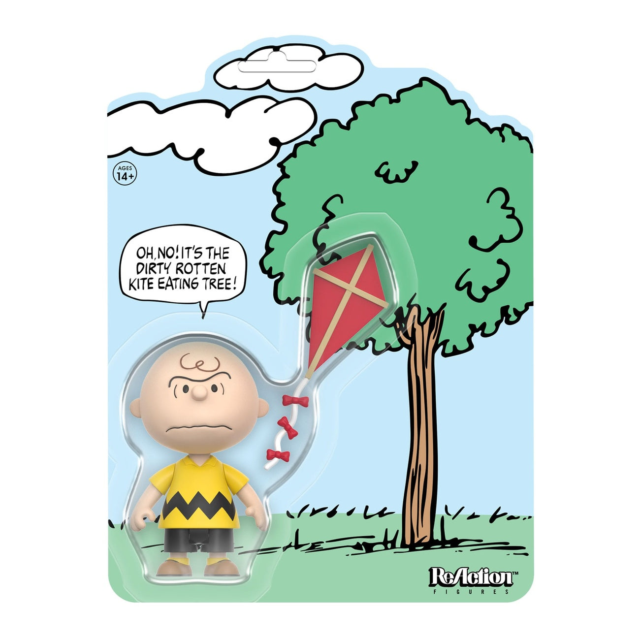 Productafbeelding Peanuts ReAction actiefiguur Charlie Brown and the Kite-Eating Tree (Comic Panel) 9 cm