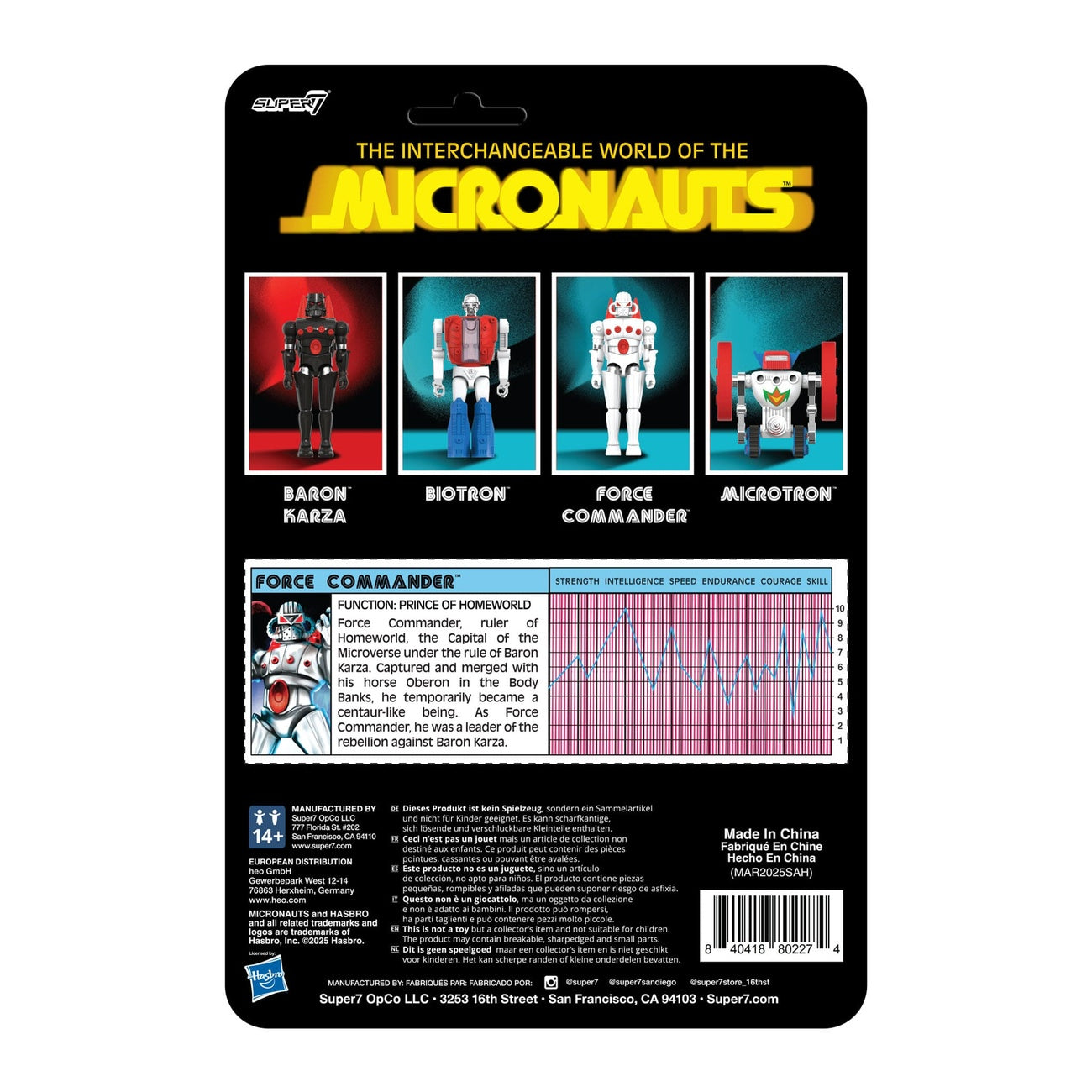 Productafbeelding Micronauts ReAction+ actiefiguur Wave 02 Force Commander 9 cm
