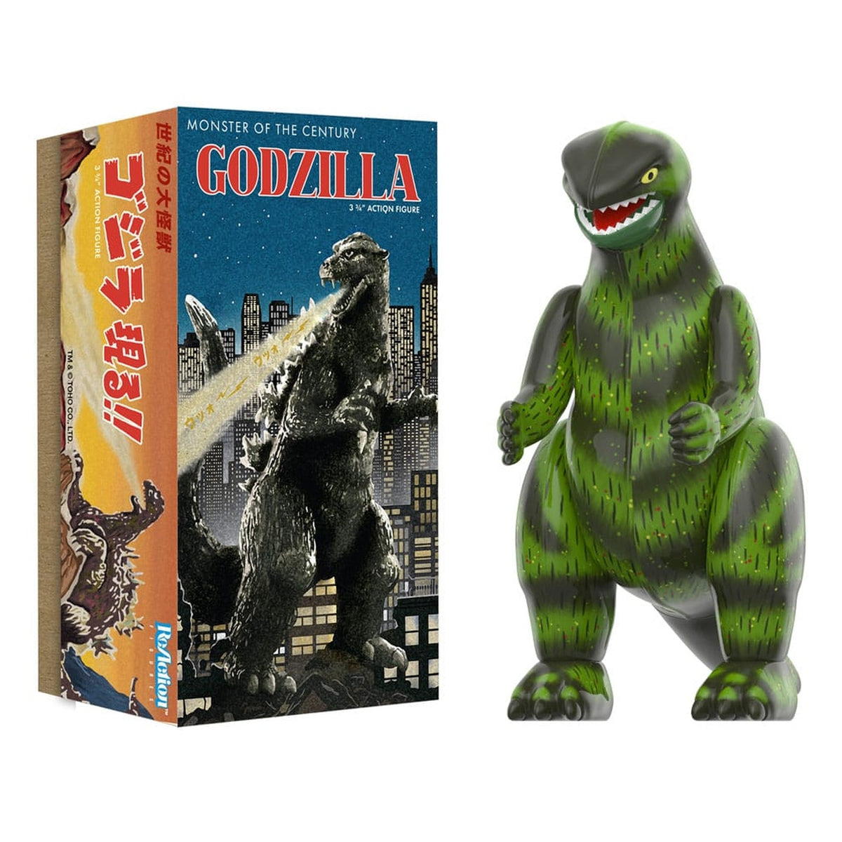 Productafbeelding Godzilla Toho ReAction actiefiguur Wave 01 (Retro Blik) Godzilla (Marusan Blik) 10 cm