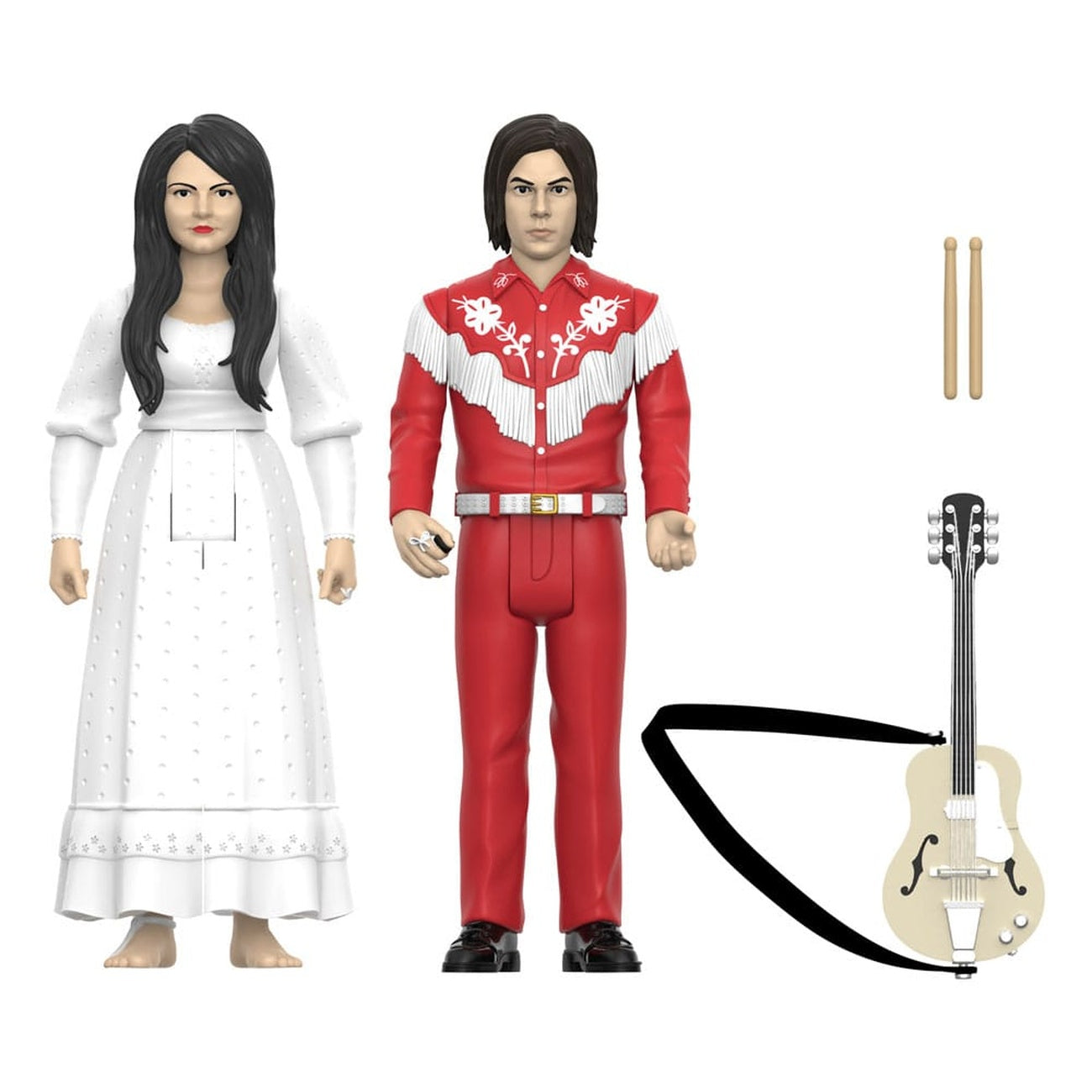 Productafbeelding The White Stripes ReAction actiefiguren 2-pack Wave 02 The White Stripes (Elephant) 10 cm