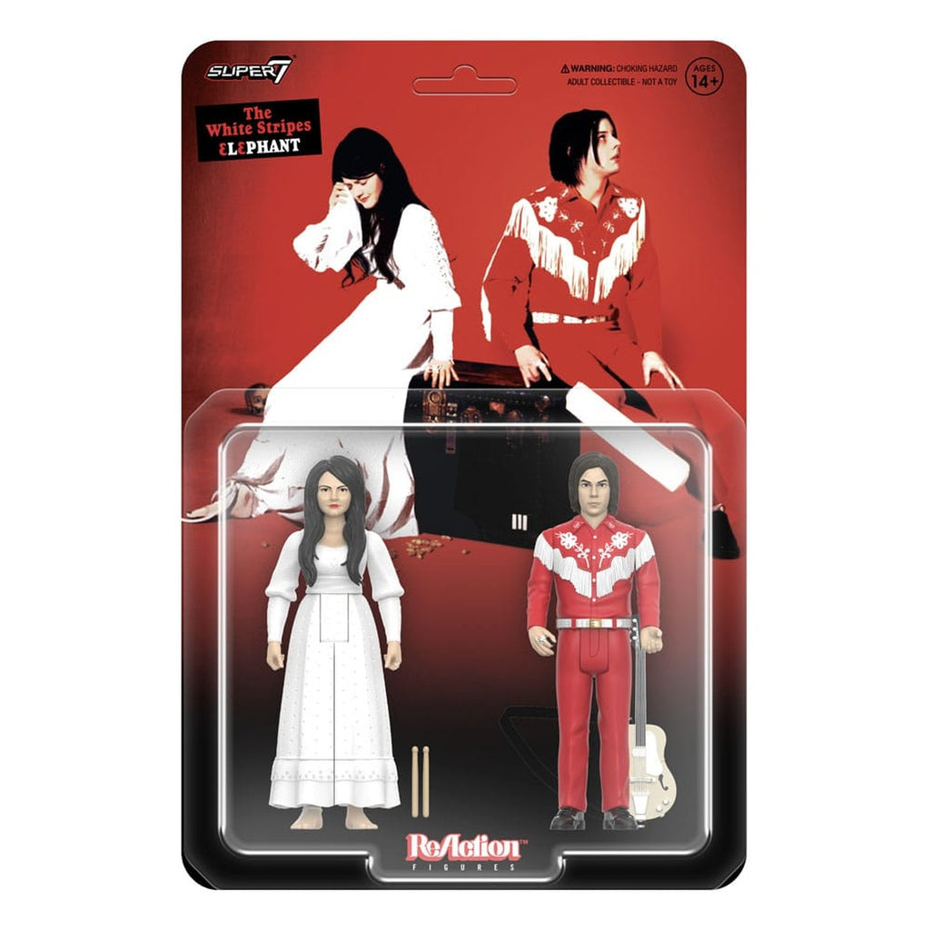 Productafbeelding The White Stripes ReAction actiefiguren 2-pack Wave 02 The White Stripes (Elephant) 10 cm