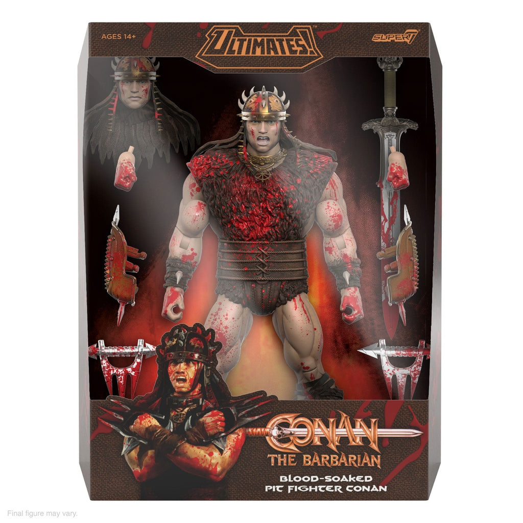Productafbeelding Conan de Barbaar Ultimates actiefiguur Conan Blood Soaked Pit Fighter 18 cm