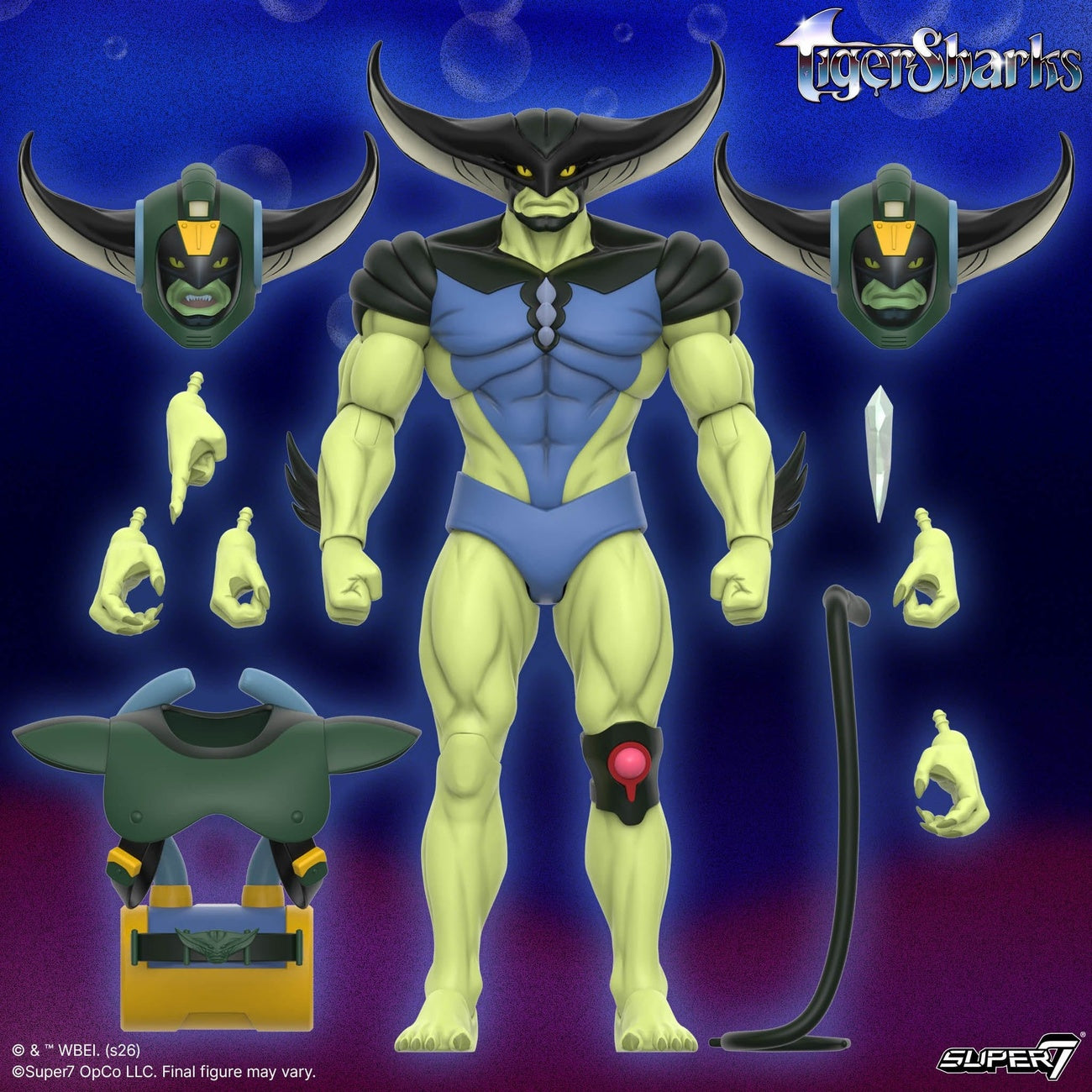 Productafbeelding TigerSharks Ultimates Wave 01 actiefiguur T-Ray 18 cm