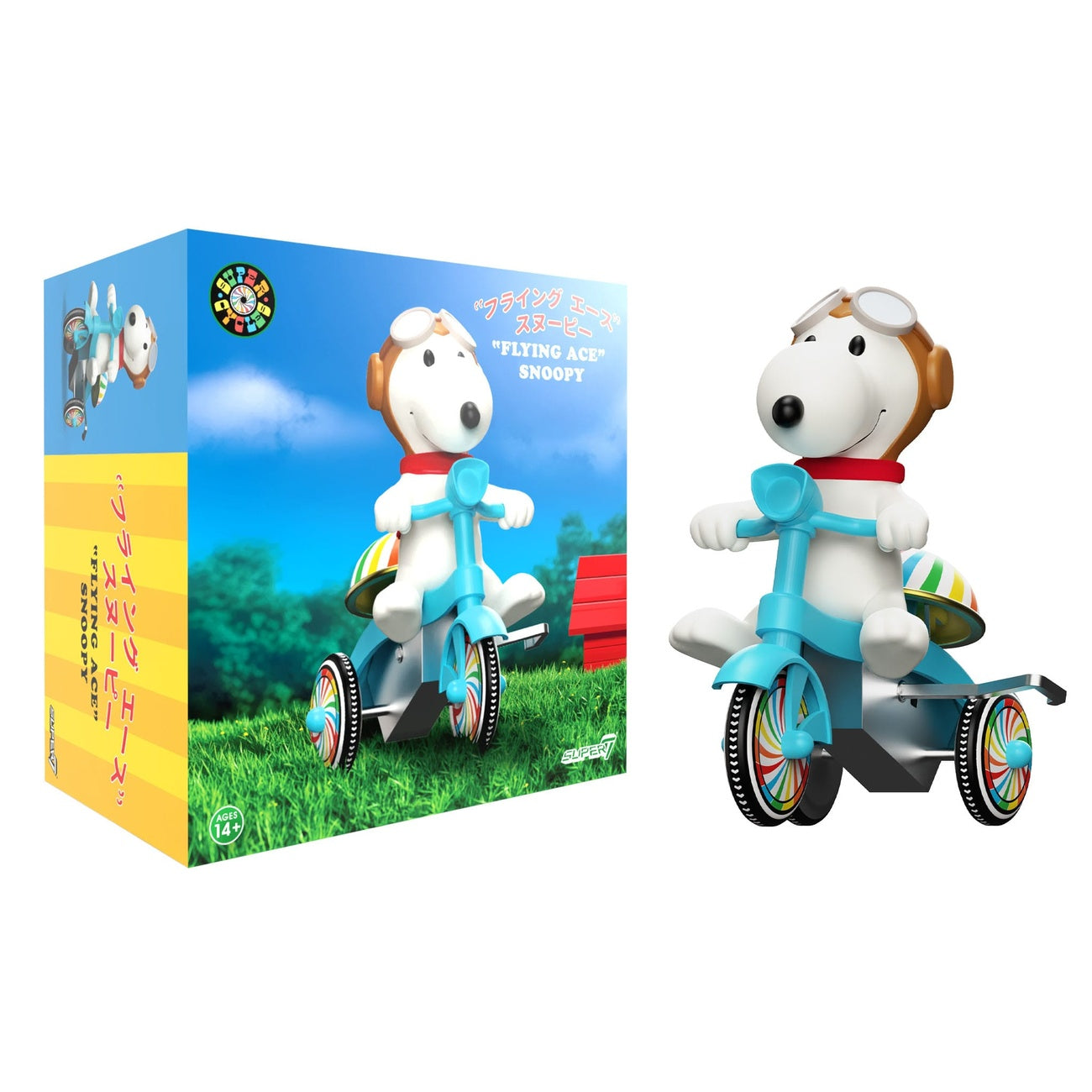 Productafbeelding Peanuts Super Cycles actiefiguur Snoopy Flying Ace 13 cm