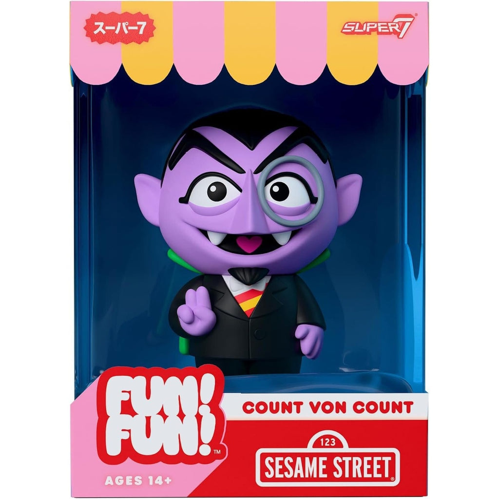Productafbeelding Sesamstraat Fun! Fun! Zachte vinylfiguur Wave 01 - Count von Count 18 cm