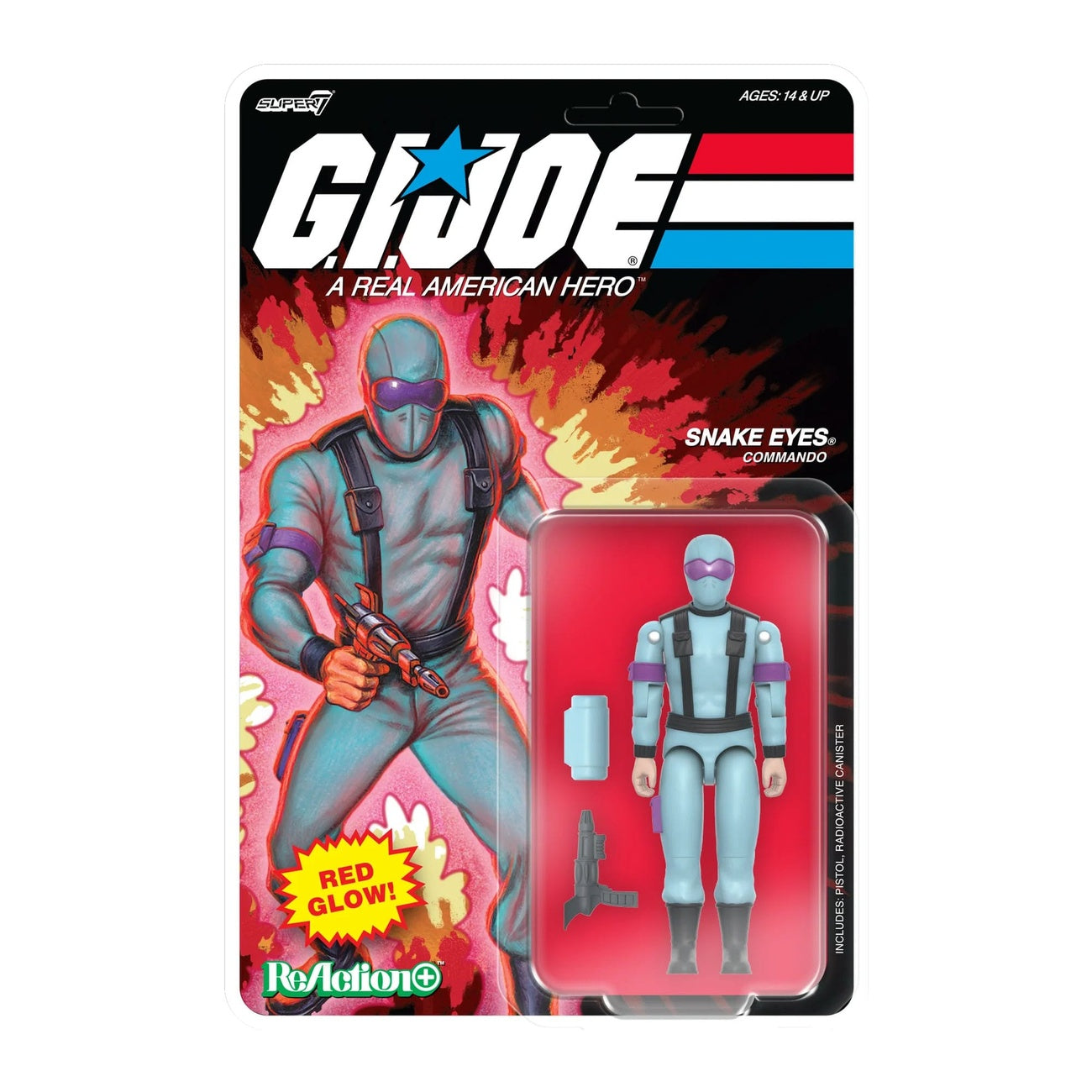 Product image GI Joe ReAction+ Action Figure Wave 06 Snake Eyes (Red Glow, Crystal Poison) 10 cm