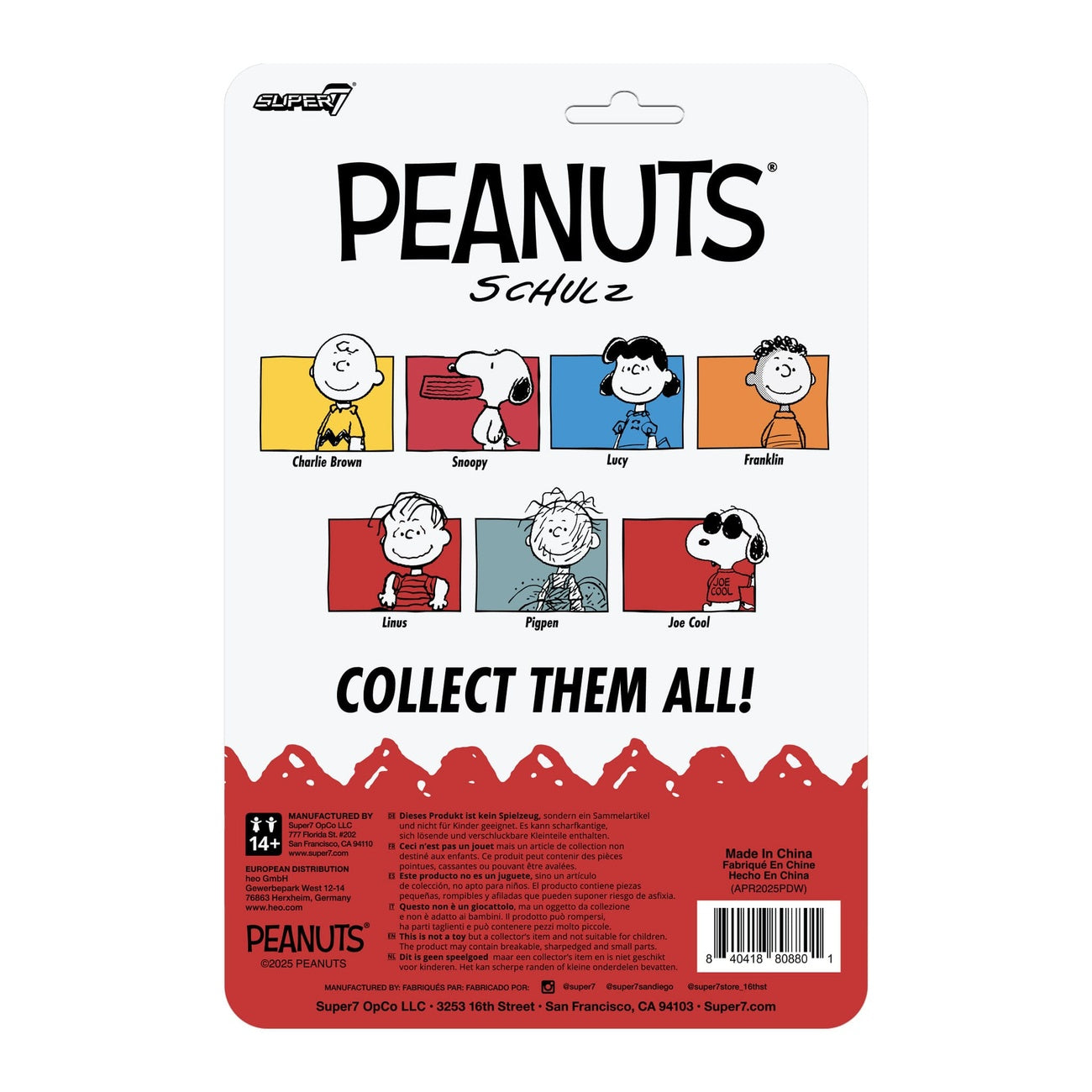 Productafbeelding Peanuts ReAction actiefiguur Wave 8 Joe Cool 9 cm