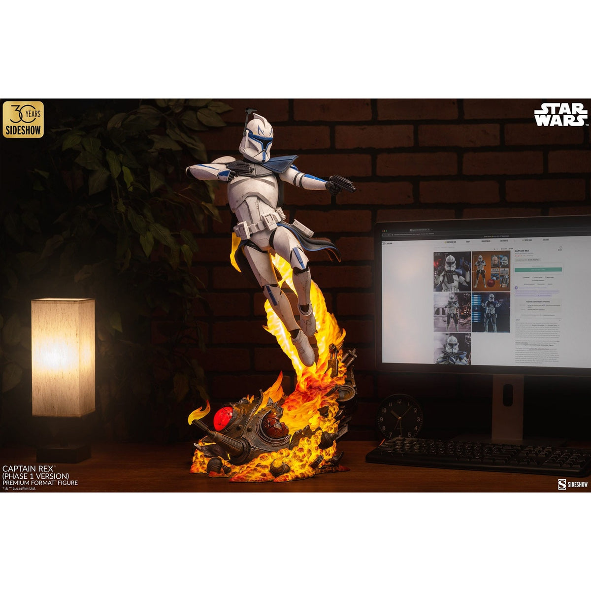 Productafbeelding Star Wars Premium Format Figuur Captain Rex (Fase 1 Versie) Sideshow Exclusive 68 cm