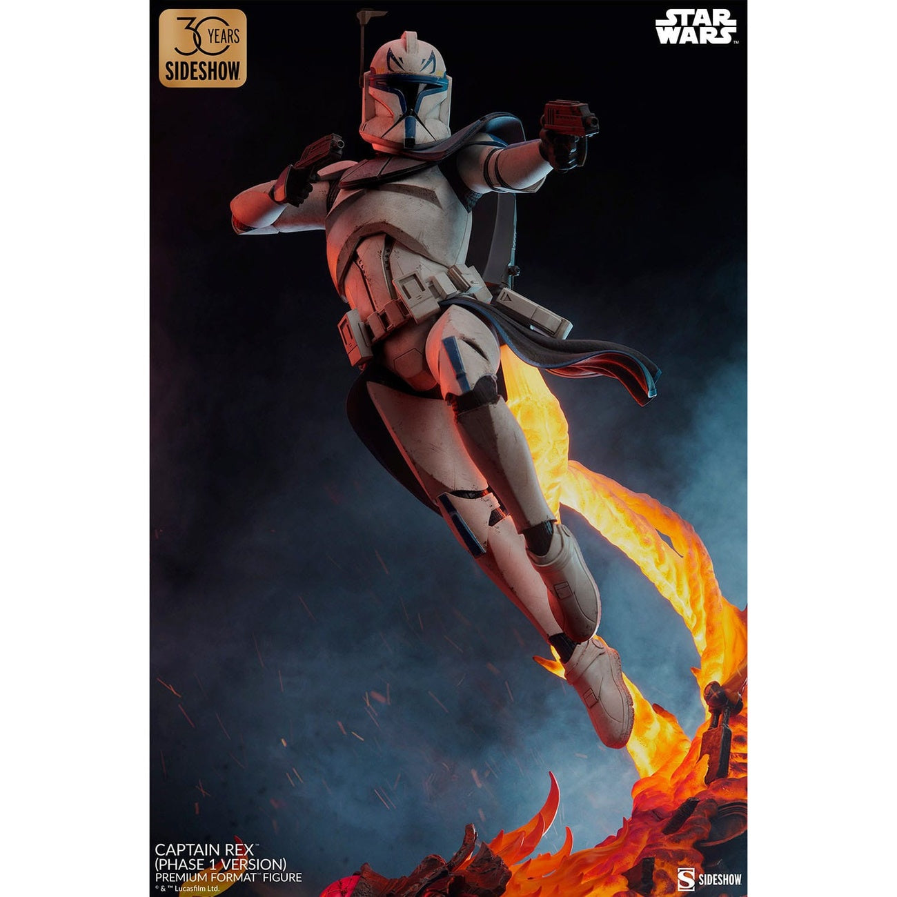 Productafbeelding Star Wars Premium Format Figuur Captain Rex (Fase 1 Versie) Sideshow Exclusive 68 cm