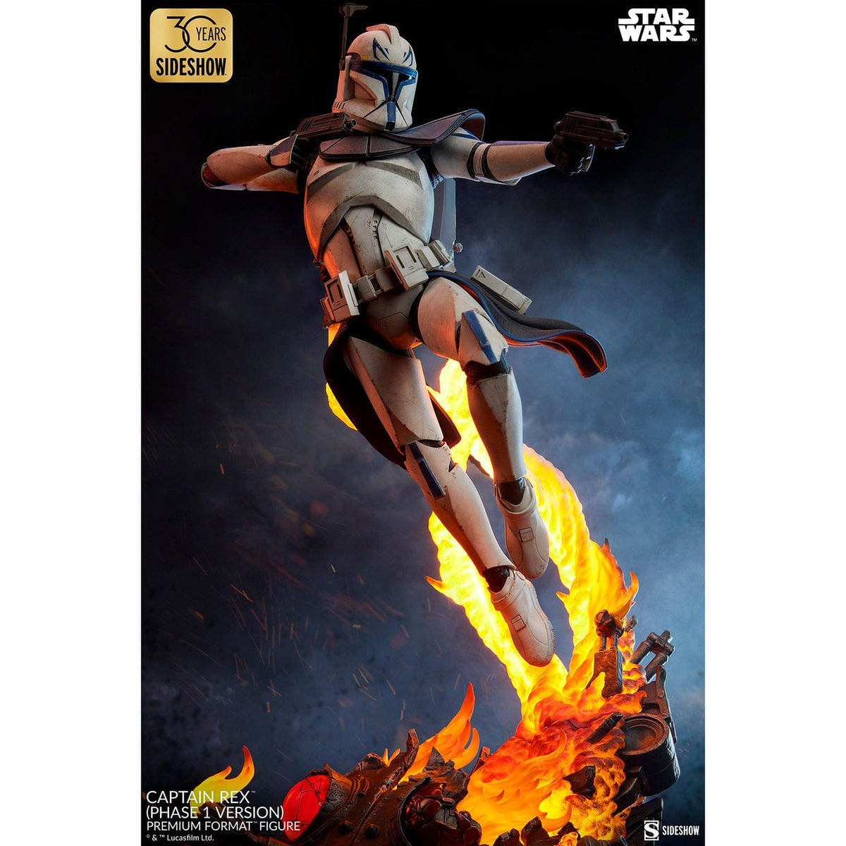 Productafbeelding Star Wars Premium Format Figuur Captain Rex (Fase 1 Versie) Sideshow Exclusive 68 cm
