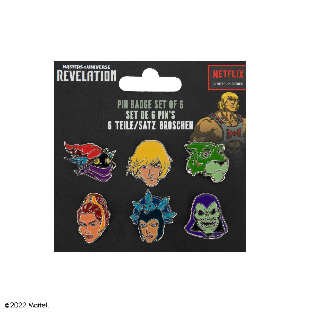 Productafbeelding Masters of the Universe Speldbuttonset 6-pack Characters