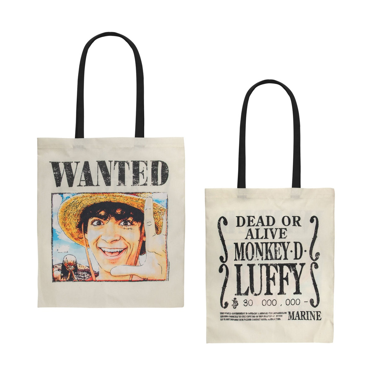Productafbeelding One Piece Draagtas Wanted Luffy