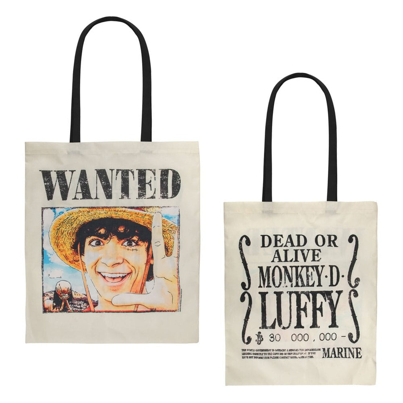 Productafbeelding One Piece Draagtas Wanted Luffy