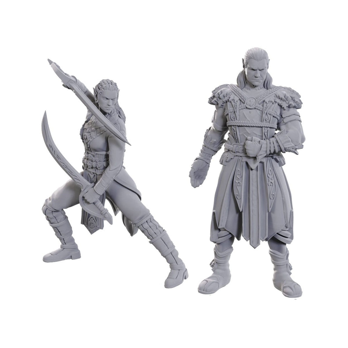 Productafbeelding D&D Nolzur's Marvelous Miniatures Onbeschilderde miniaturen Jaheira & Halsin