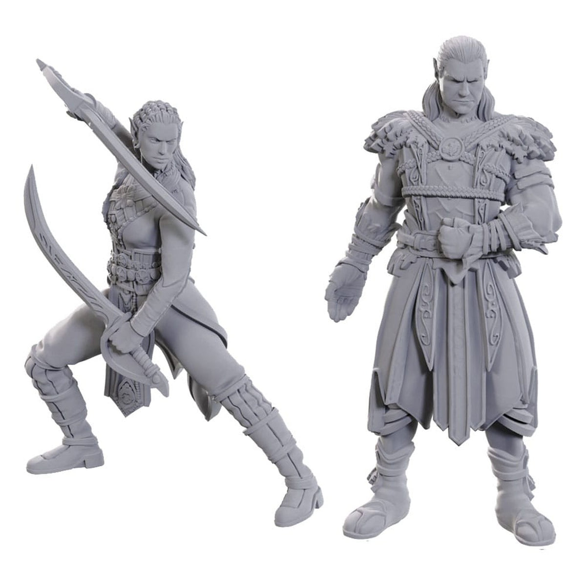 Productafbeelding D&D Nolzur's Marvelous Miniatures Onbeschilderde miniaturen Jaheira & Halsin